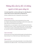 Những điều cấm kỵ đối với những người có thói quen uống trà pptx