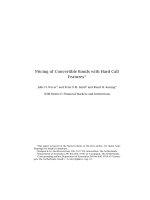 Pricing of Convertible Bonds with Hard Call Features potx