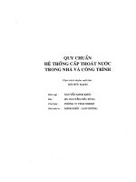 quy chuẩn cấp thoát nước trong nhà và công trình