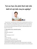 Tại sao bạn cần phải thuê một nhà thiết kế nội thất chuyên nghiệp? docx