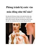 Phòng tránh bị cước vào mùa đông như thế nào? pptx