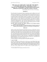HIỆU QUẢ CỦA PHÂN HỮU CƠ BẢ BÙN MÍA TRONG CẢI THIỆN MỘT SỐ ĐẶC TÍNH HÓA, LÝ ĐẤT TRỒNG GẤC (MOMORDICA COCHINCHINENSIS (LOUR) SPRENG) TẠI HUYỆN TRI TÔN, TỈNH AN GIANG doc