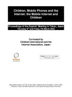 Children, Mobile Phones and the Internet: the Mobile Internet and Children pdf