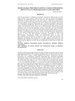 ĐÁNH GIÁ ĐẶC TÍNH THUẦN CHỦNG VÀ HOẠT TÍNH KHÁNG KHUẨN CỦA LÁ TRÀM (MELALEUCA LEUCADENDRA) ppt