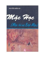 Mặc học. Mặc tử và Biệt Mặc doc