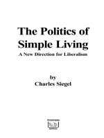 The Politics Of Simple Living ppt
