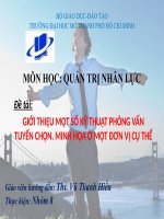 Đề tài: GIỚI THIỆU MỘT SỐ KỸ THUẬT PHỎNG VẤN TUYỂN CHỌN. MINH HỌA Ở MỘT ĐƠN VỊ CỤ THỂ pot