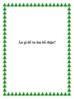 Ăn gì để tư âm bổ thận? potx