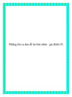 Những bài ca dao đề tài hôn nhân lứa đôi pot