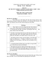 đáp án đề thi tốt nghiệp cao đẳng nghề hướng dẫn du lịch môn thi thực hành nghề mã đề thi hddl - th (14)