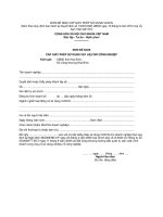 MẪU ĐƠN ĐỀ NGHỊ CẤP GIẤY PHÉP SỬ DỤNG VLNCN potx