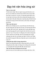 Dạy trẻ văn hóa ứng xử ppt