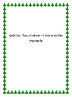 QuikPad: Tạo, chỉnh sửa và chia sẻ tài liệu trực tuyến ppt