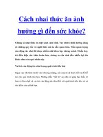 Cách nhai thức ăn ảnh hưởng gì đến sức khỏe? docx