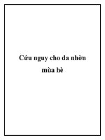 Cứu nguy cho da nhờn mùa hè doc