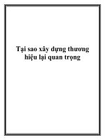 Tại sao xây dựng thương hiệu lại quan trọng ngày nay, pdf