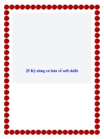 25 Kỹ năng cơ bản về soft skills. doc
