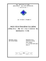 phân tích tình hình tài chính công ty cổ phần vật liệu xây dựng moptilen cần thơ