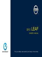 Nissan Leaf 2012 owner manua l- Sách hướng dẫn sử dụng xe Nissan Leaf đời 2012.
