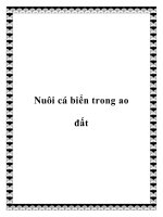 Nuôi cá biển trong ao đất doc
