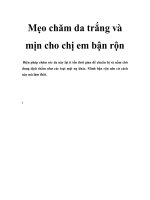 Mẹo chăm da trắng và mịn cho chị em bận rộn pptx