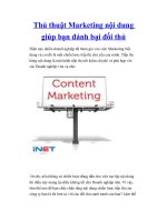Thủ thuật Marketing nội dung giúp bạn đánh bại đối thủ potx