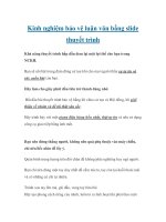 Kinh nghiệm bảo vệ luận văn bằng slide thuyết trình pot