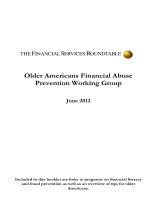 Older Americans Financial Abuse Prevention Working Group potx