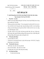 Kế hoạch hoạt động cao điểm 20 /11 và 26/ 3