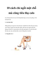 10 cách chỉ ngồi một chỗ mà cũng tiêu thụ calo pot