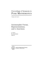 automorphic forms, representations and l-functions part 2 - a. borel, w. casselman