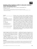 Báo cáo khoa học: Analysis of the regulatory motifs in eukaryotic initiation factor 4E-binding protein 1 pot