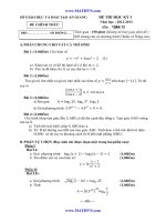Đề thi + đáp án HK1 khối 12 [2013-2014]