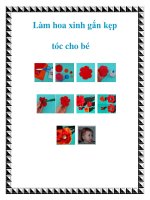 Làm hoa xinh gắn kẹp tóc cho bé pot