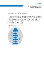 Guidance on Cancer Services Improving Supportive and Palliative Care for Adults with Cancer ppt