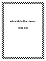 6 loại tinh dầu cho tóc bóng đẹp ppt