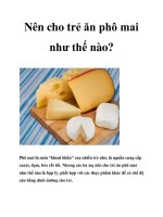 Nên cho trẻ ăn phô mai như thế nào? pptx