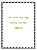 Khi cơ thể rung tiếng chuông cảnh báo: STRESS potx