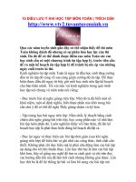 10 ĐIỀU LƯU Ý KHI HỌC TẬP MÔN TOÁN potx