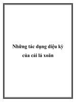 Những tác dụng diệu kỳ của cải lá xoăn pptx