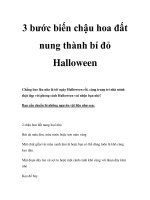 3 bước biến chậu hoa đất nung thành bí đỏ Halloween docx