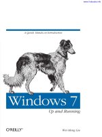 Windows 7: Up and Running: A Quick, Hands-On Introduction pptx