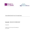 Forest-Backed Bonds Proof of Concept Study: FINAL DRAFT - CIRCULATED TO STEERING GROUP ppt