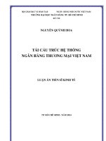tái cấu trúc hệ thống ngân hàng thương mại việt nam