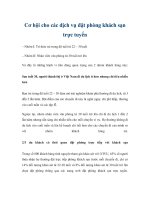 Cơ hội cho các dịch vụ đặt phòng khách sạn trực tuyến docx