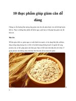 10 thực phẩm giúp giảm cân dễ dàng doc