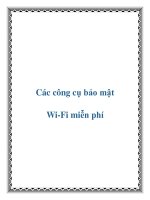 Các công cụ bảo mật Wi-Fi miễn phí pptx
