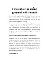 5 mẹo nhỏ giúp chống graymail với Hotmail potx