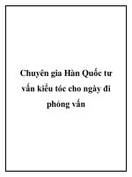 Chuyên gia Hàn Quốc tư vấn kiểu tóc cho ngày đi phỏng vấn ppt
