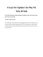 4 Loại Xét Nghiệm Cho Phụ Nữ Trên 30 Tuổi pptx